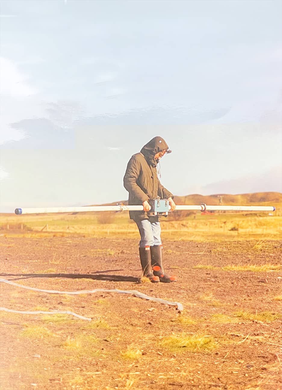 Derek John looking for mineshafts in 1993